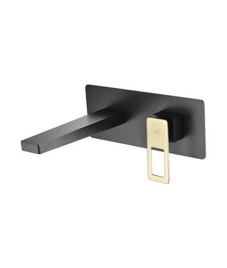Grifo negro y dorado empotrado de lavabo Suecia IMEX