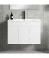 Conjunto De Baño Basic 80 Gris 2 Caj Y 2 Puertas Suspendido