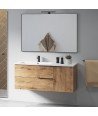 Conjunto De Baño Tribeca 100 Roble Ostippo 2C+1P Suspendido
