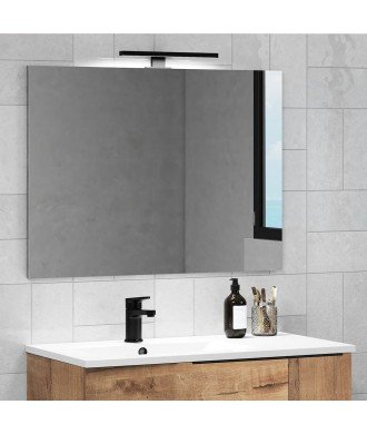Conjunto De Baño Tribeca 100 Roble Ostippo 2C+1P Suspendido