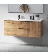 Conjunto De Baño Tribeca 100 Roble Ostippo 2C+1P Suspendido