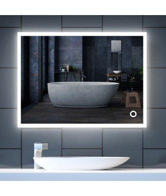 Espejo Rectangular Led Rectangle De 100X80