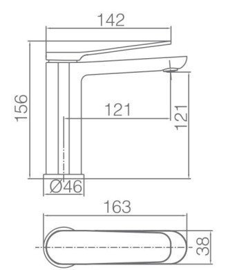Grifo negro de lavabo Dinamarca IMEX