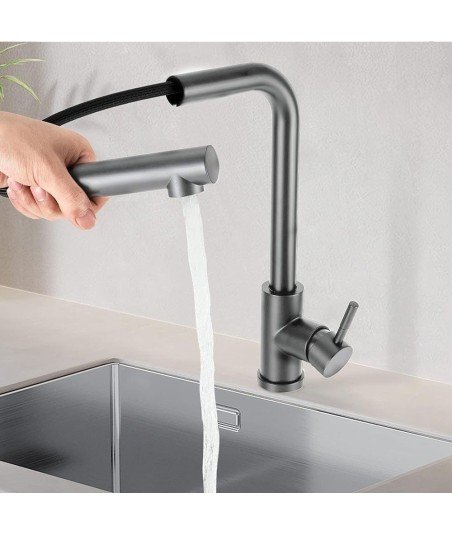 Monomando Cocina Extraible Storm Gun Metal