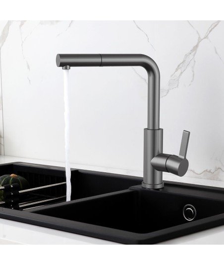 Monomando Cocina Extraible Storm Gun Metal