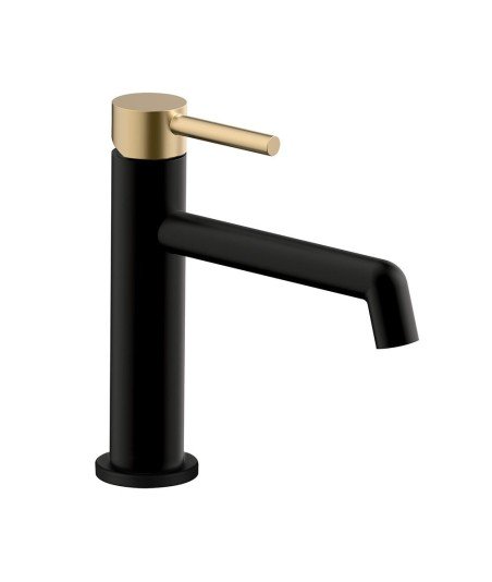 Monomando De Lavabo Oslo Black Oro