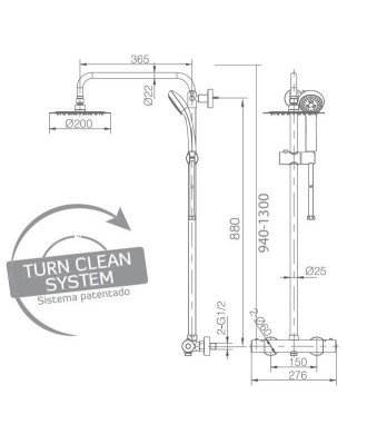 Columna termostática de ducha Kent IMEX