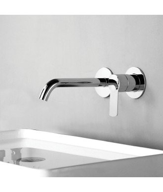 Monomando Empotrar Lavabo Plata Sioux
