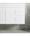 Mueble + Lavabo Basic 80 Gris 2 Caj Y Puertas Suspendido