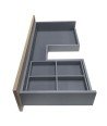 Mueble + Lavabo Sobrencimera Kenia 100 Desierto 3 Cajones Con Patas
