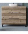 Mueble + Lavabo Sobrencimera Kenia 80 Desierto 3 Cajones Con Patas