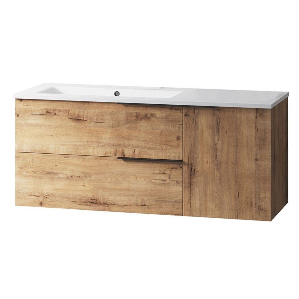 Mueble + Lavabo Tribeca 100 Roble Ostippo 2C+1P Suspendido