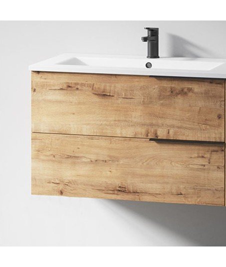 Mueble + Lavabo Tribeca 100 Roble Ostippo 2C+1P Suspendido