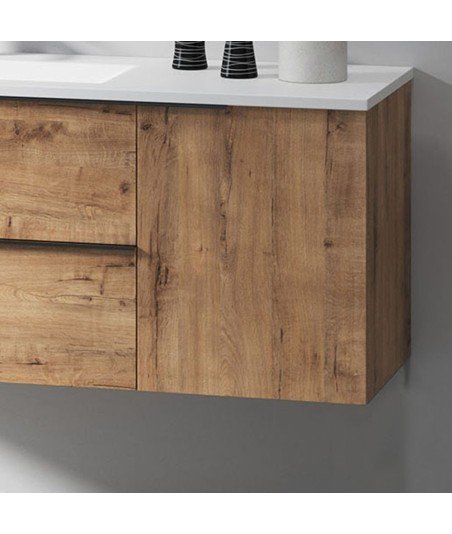 Mueble + Lavabo Tribeca 100 Roble Ostippo 2C+1P Suspendido