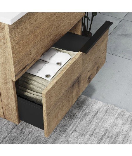 Mueble + Lavabo Tribeca 100 Roble Ostippo 2C+1P Suspendido