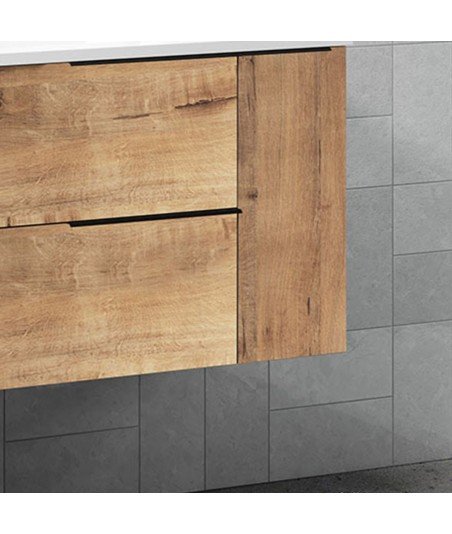 Mueble + Lavabo Tribeca 80 Roble Ostippo 2C+1P Suspendido