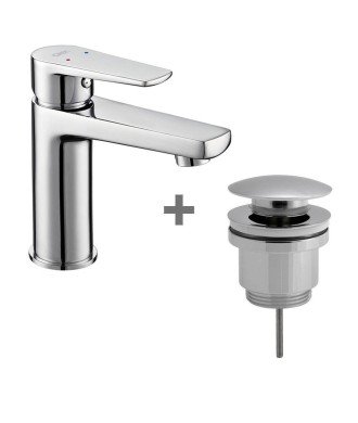 Pack Monomando De Lavabo Fus + Válvula Clic Clac Uni