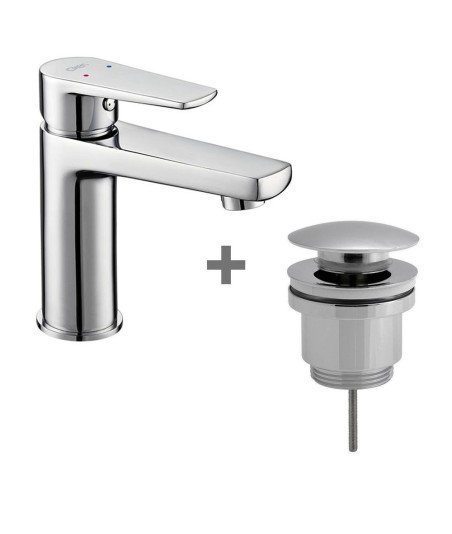 Pack Monomando De Lavabo Fus + Válvula Clic Clac Uni