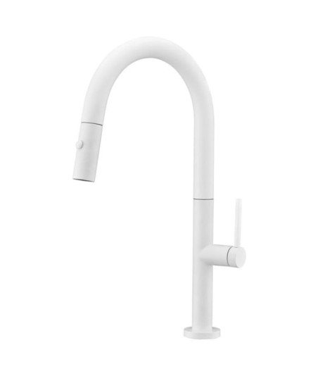 Grifo blanco extraíble de cocina Samoa IMEX
