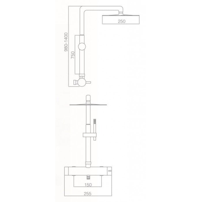 Columna de ducha Acero Moscu IMEX