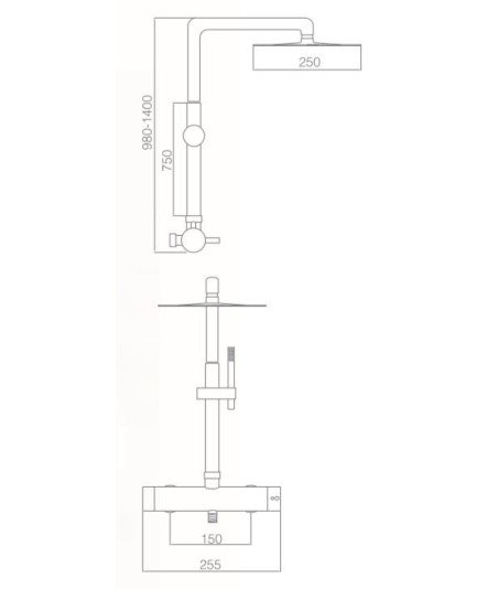 Columna de ducha Acero Moscu IMEX