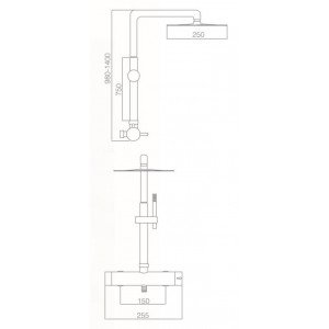 Columna de ducha Acero Moscu IMEX