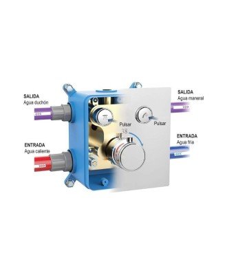Termostático Empotrar 2 Vias Pared Pulsar