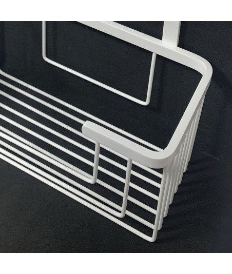 Portagel Ducha Doble Rectangular Blanco mate