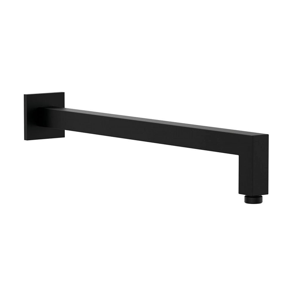 Brazo Ducha Cuadrado Pared 40 Cm Negro mate