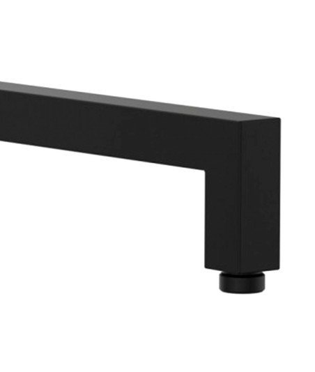 Brazo Ducha Cuadrado Pared 40 Cm Negro mate