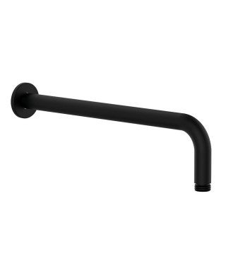 Brazo Ducha Redondo Pared 40 Cm Negro mate