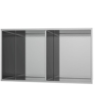 Hornacina De Ducha Rectangular Níquel cepillado Cepillado 60X30