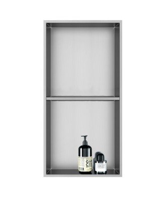 Hornacina De Ducha Rectangular Níquel cepillado Cepillado 60X30