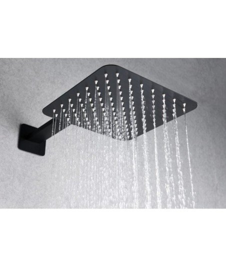 Ducha negra termostática empotrada pared Madeira IMEX