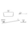 Pack 4 Piezas Acc Baño Quad Blanco mate