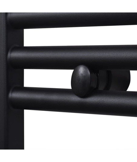 Radiador Secatoallas Eléctrico Negro mate 80X50