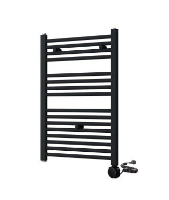 Radiador Secatoallas Eléctrico Negro mate 80X50