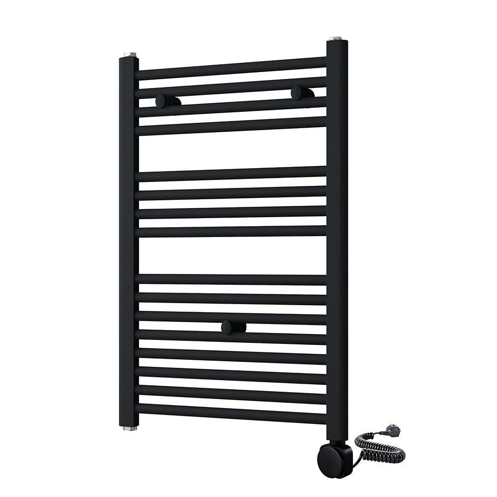 Radiador Secatoallas Eléctrico Negro mate 80X50