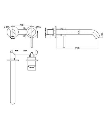 Monomando Empotrar Lavabo Black Oro