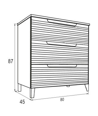 Mueble + Lavabo Sobrencimera Kenia 80 Desierto 3 Cajones Con Patas