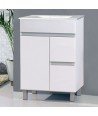 Mueble + Lavabo Basic 70 Blanco mate 2 Caj Y 2 Puertas Patas