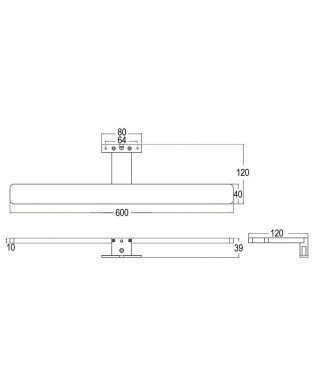 Aplique Led 60 Cm Alure 12W Cromado