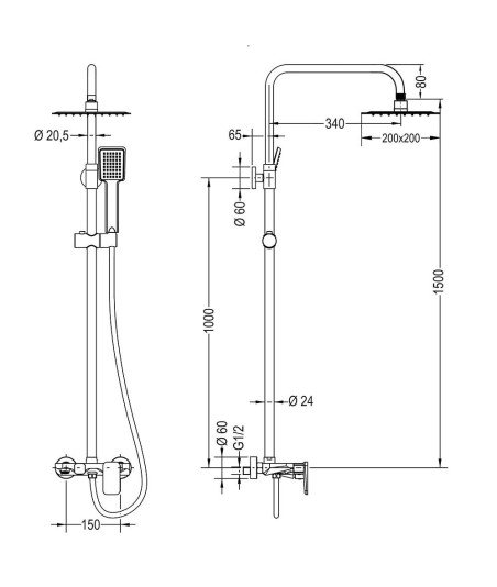 Columna Monomando Quad Dual Plus