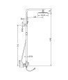 Columna Quad Sin Griferia 79-125 Cm