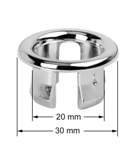 Embellecedor Rebosadero Lavabo Plata