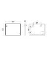 Espejo Rectangular Led Rectangle De 100X80