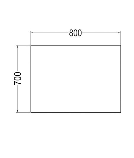 Espejo Rectangular Neutro 80X70