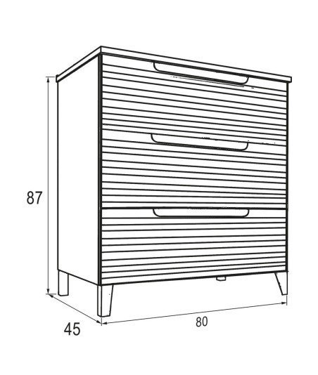 Mueble + Lavabo Kenia 100 Desierto 3 Cajones Con Patas