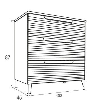 Mueble + Lavabo Sobrencimera Kenia 100 Desierto 3 Cajones Con Patas