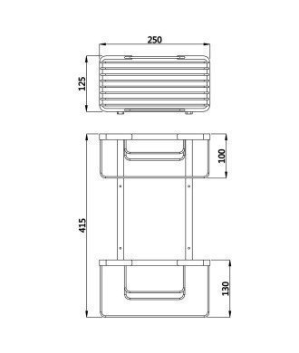 Portagel Aluminio Doble Rectang. Galerna